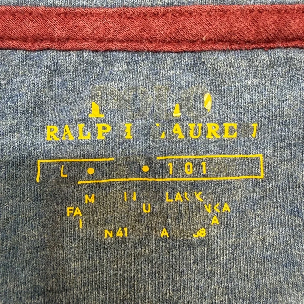 Polo Ralph Lauren Mens L Red Quarter Zip Sweater Pony Logo‎ Pullover
